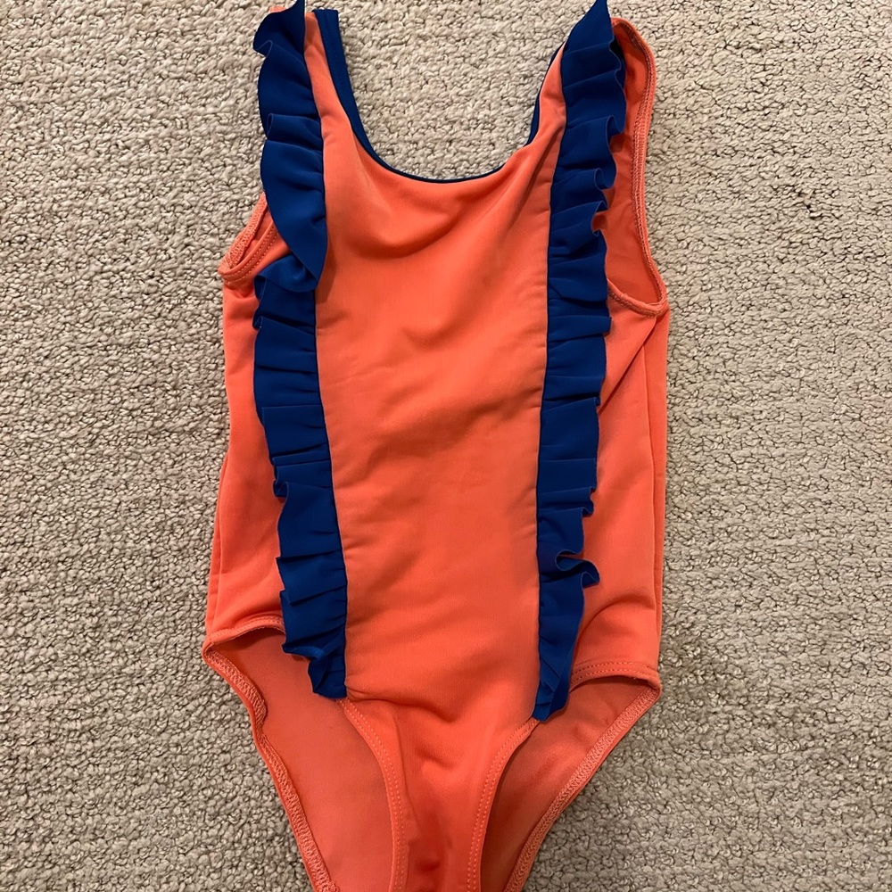 Orange and blue toddler 2T swimsuit never worn